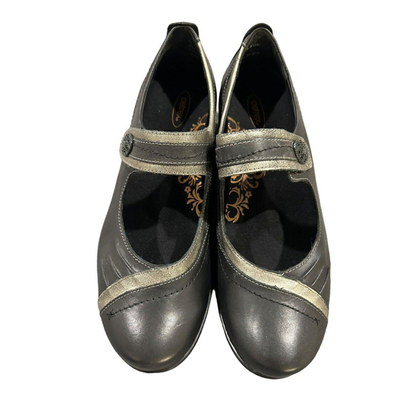 Aetrex Brianna Mary Janes Flats Leather Comfort Shoe Womens Size 9 Black NEW - Picture 6 of 12